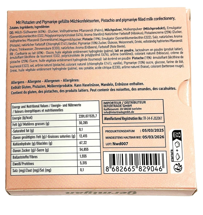 Angel Hair Style Schokolade Pink 100g | Gefüllt mit Pismaniye & Pistaziencreme | Der süße TikTok-Trend 2025 | Türkische Zuckerwatte & Halva