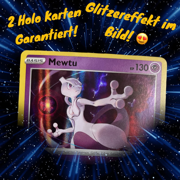 Heartforcards® 20 Original verschiedene Pokemon Karten | Deutsch |1 Seltene | 2 Holo | 1 zufällige Pikachu/GIumanda/EvoIi | Sammelkarten aktuelle Sets | für Weihnachten + Versandschutz (20 Karten)