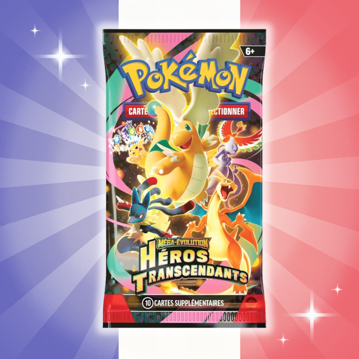 Pokémon Héros Transcendants – Blister 3 Boosters Tech Sticker (Aléatoire) | Version Française | ME2.5 Ascended Heroes