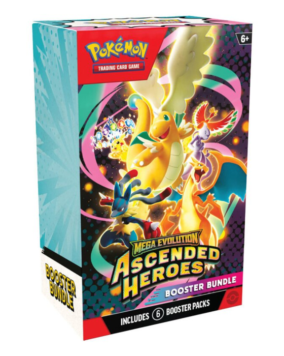 Pokémon Ascended Heroes Booster Bundle Englisch – 6 Boosterpacks Mega Evolution