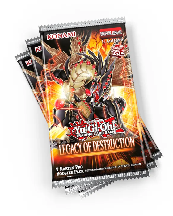 Yu-Gi-Oh! Legacy of Destruction Special 3-Pack Tuckbox Deutsch – Booster Set