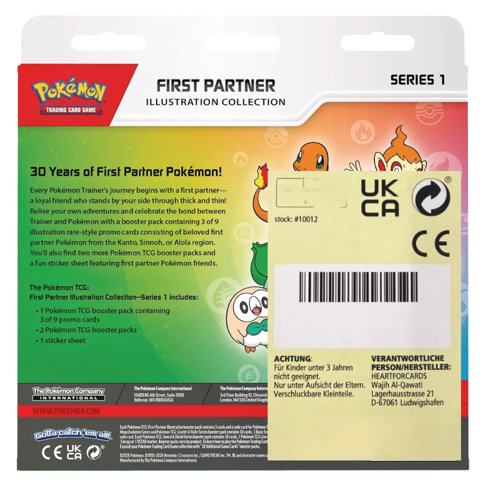 Pokémon First Partner Illustration-Collection – Series 1 | Englisch | 2 Booster + Promo