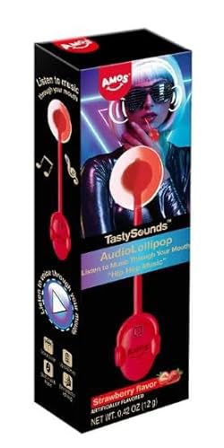 Amos Audio Lollipops | Essbarer Musik-Spaß in verschiedenen Sorten | Süße Überraschung mit einzigartigem Erlebnis