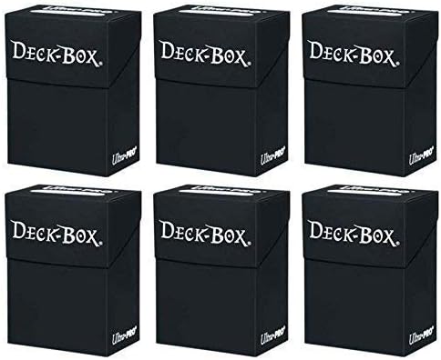 6x Ultra Pro Deck Box – Schwarz, Sammeln, Tauschen und Aufbewahren von Karten, Flip-Top