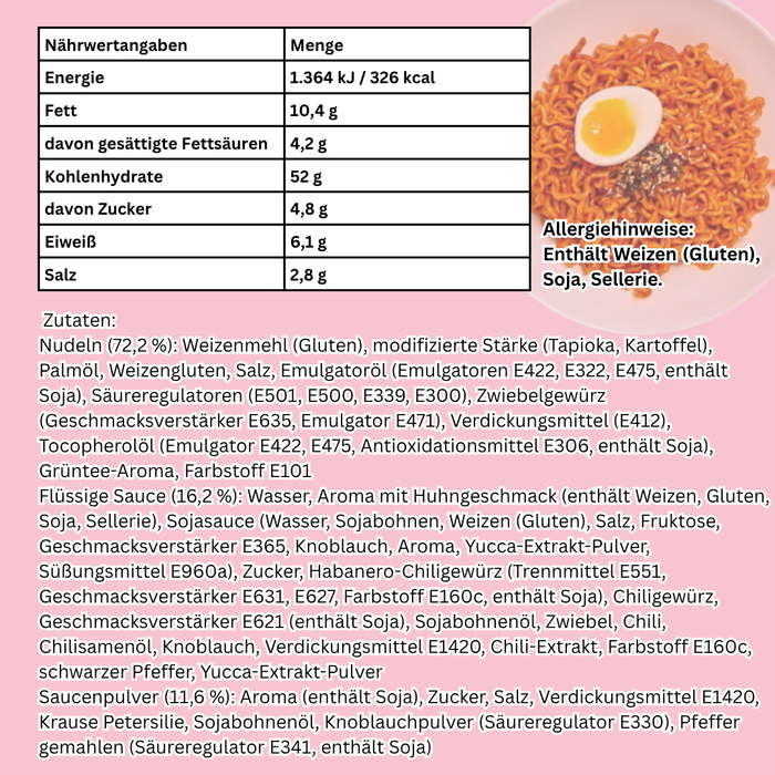 40er Samyang Carbonara Instant Nudeln – 40x130g, Cremige Carbonara-Sauce, 1 Karton