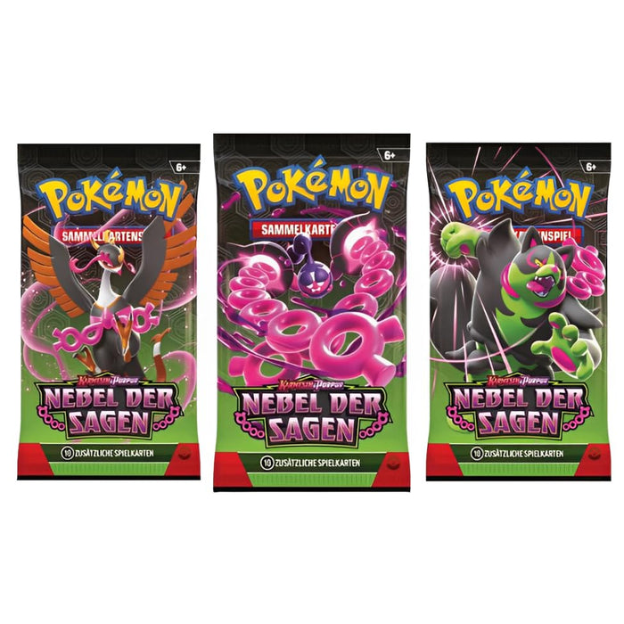 Pokémon TCG – Karmesin & Purpur Nebel der Sagen (SV6.5) | Elite Trainer Box | Deutsch | 9 Boosterpacks & 1 Full-Art-Karte & Zubehör