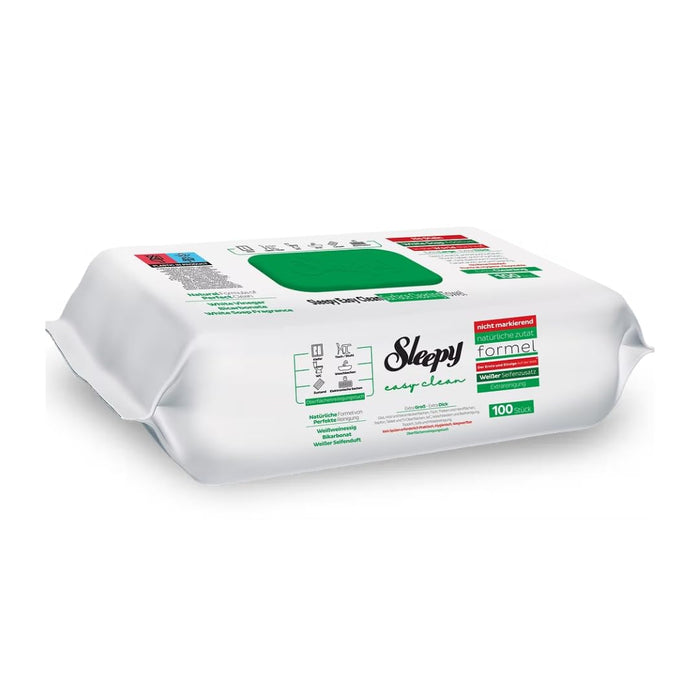 Sleepy Easy Clean – 6er Pack Reinigungstücher (Grün, 6 × 100 Stück, Weißseife-Formel) – streifenfreier Glanz auf allen Oberflächen