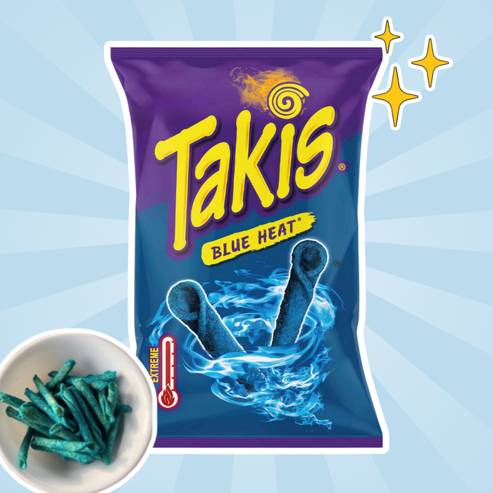1x Takis Blue Heat Chips – 1x 100g – Scharf und würzig mit Chili-Limetten-Geschmack
