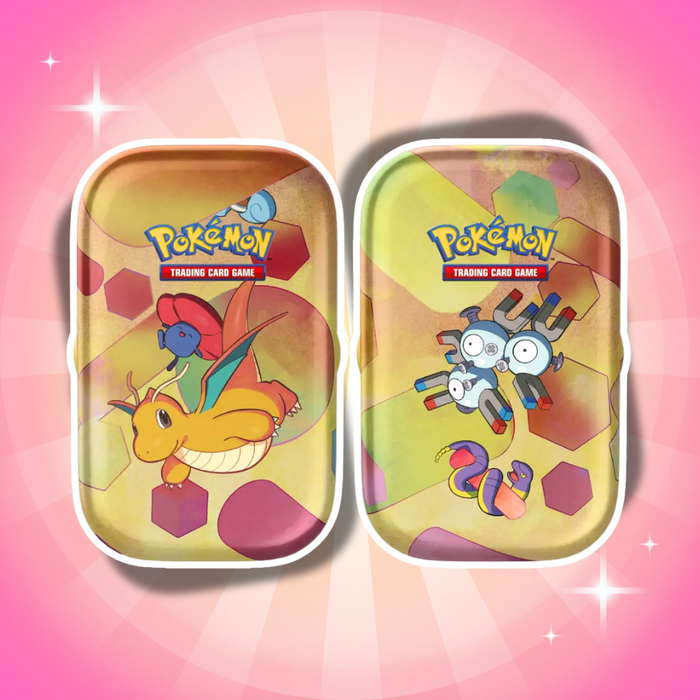 Pokémon Karmesin & Purpur 151 Mini Tin Display Deutsch – 10 Mini Tins mit je 2 Boosterpacks