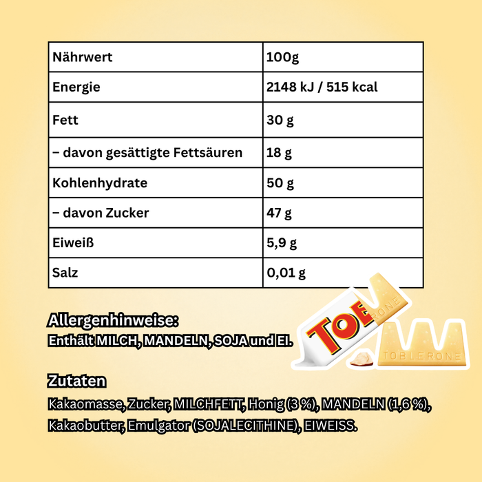 Tiny Toblerone Schokoladen-Mix 248 g – Mini Schweizer Schokolade in Vollmilch, Weiß & Zartbitter