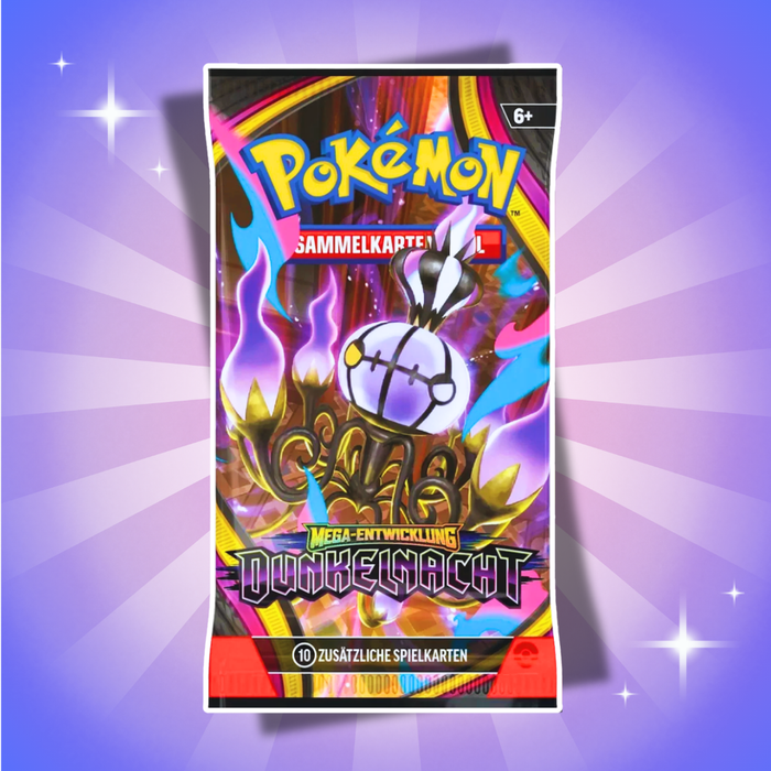 Pokémon Mega-Entwicklung: Dunkelnacht Booster Bundle Deutsch – 6 Booster Packs mit je 10 Karten