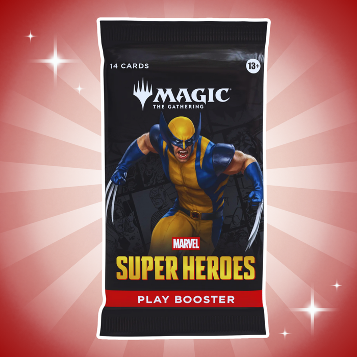 3x Magic: The Gathering Marvel Super Heroes Play-Booster Englisch – 3 Booster mit 42 Karten