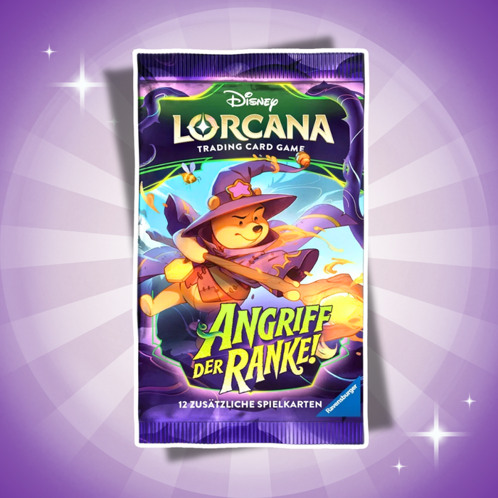 3x Disney Lorcana Set 13 Angriff der Ranke! Booster Deutsch – 3 Boosterpacks mit je 12 Karten