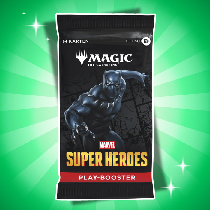 Magic: The Gathering | Marvel Super Heroes Prerelease Pack Deutsch – 6 Play Booster + Foil-Karte