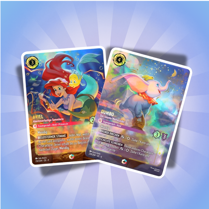 Disney Lorcana TCG Mythen Starter Deck Deutsch – 60 Karten Deck mit Booster (Zufällige Variante)