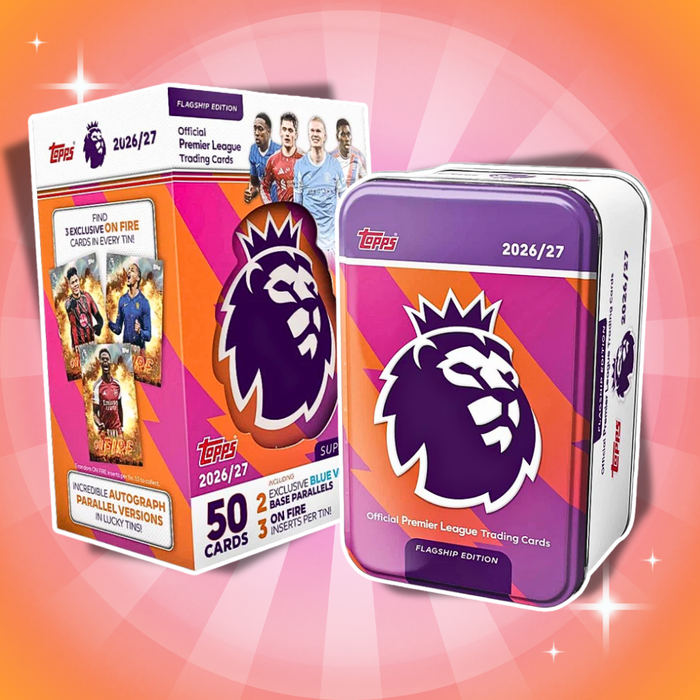Topps Flagship Premier League Trading Cards 2026/2027 Super Tin 2 – Zufälliges Design, 50 Karten