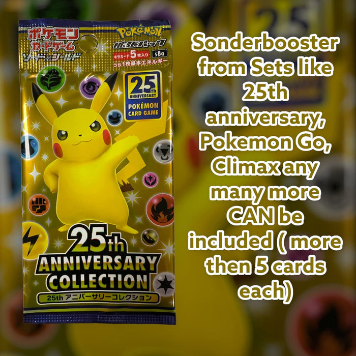 Pokémon 5X Booster Japanische Booster Packs Originale Mystery Pkm Booster Packungen Sammelkarten Japan (5 Booster)