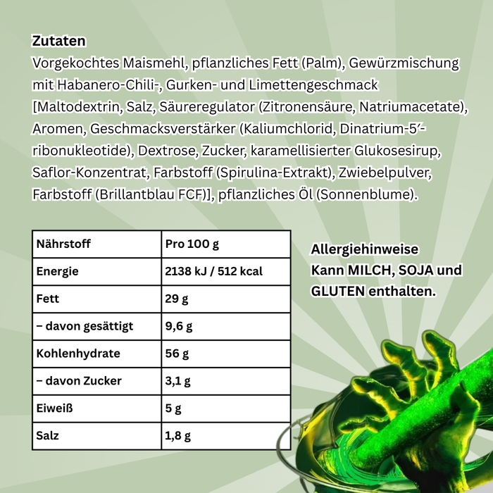 18x Takis Zombiet Chips – 18x 100g(1 Karton) – Extrem scharf, würzig und knusprig