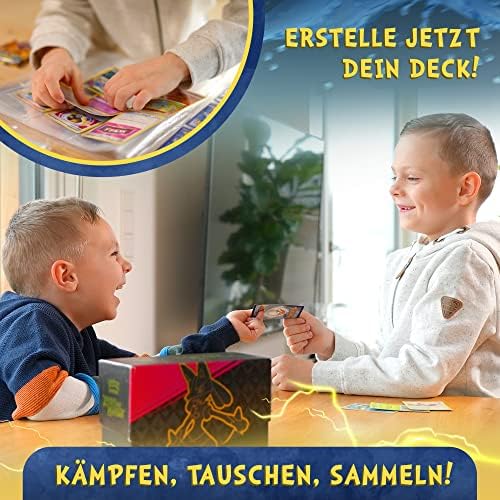Pokemon MEGA Geschenk Paket | 1 große zufällige Tin Box mit 100 zufälligen Karten |  1 V Karte |  65 Hüllen | 10 Codes | 20 holo Karten & Zubehör! Ideal als Geschenk + Heartforcards Versandschutz