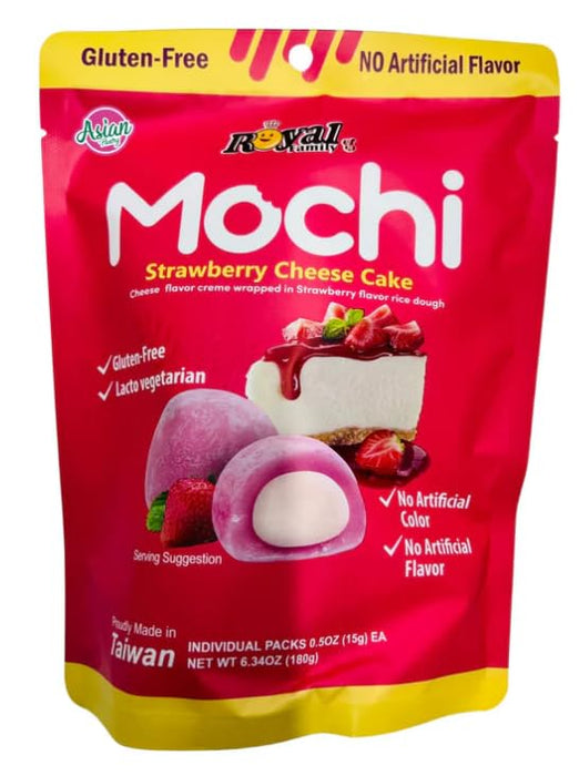 2er-Set Royal Family Mochi | Tiramisu und Crème & Strawberry Cheesecake | 2 x 120g | Weicher Reiskuchen mit cremiger Füllung | Perfekt als Dessert & Snack