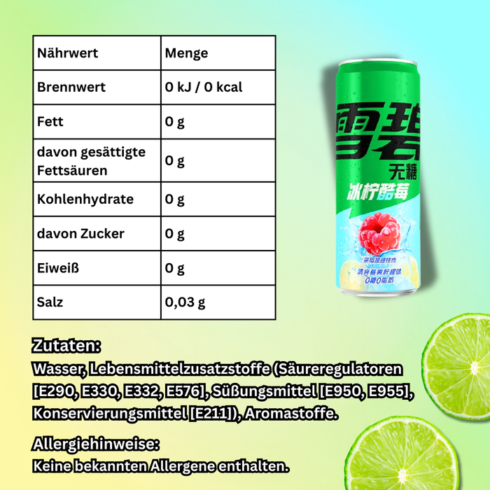 1x Sprite Raspberry Lemon – Zuckerfrei, 330 ml