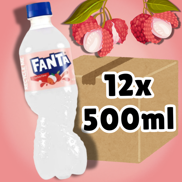 12x Fanta Lychee – Erfrischungsgetränk mit Litschi-Geschmack – 12x500 ml