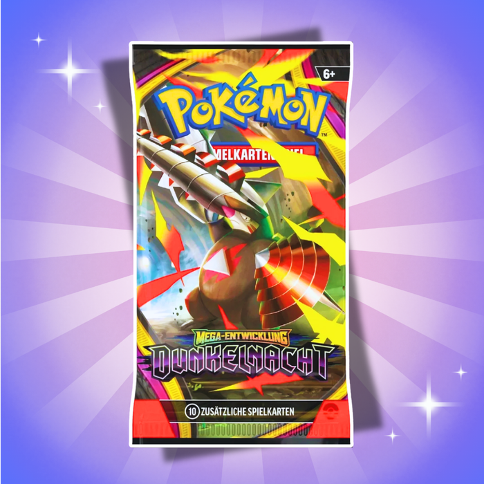 Pokémon Mega-Entwicklung: Dunkelnacht Booster Bundle Deutsch – 6 Booster Packs mit je 10 Karten