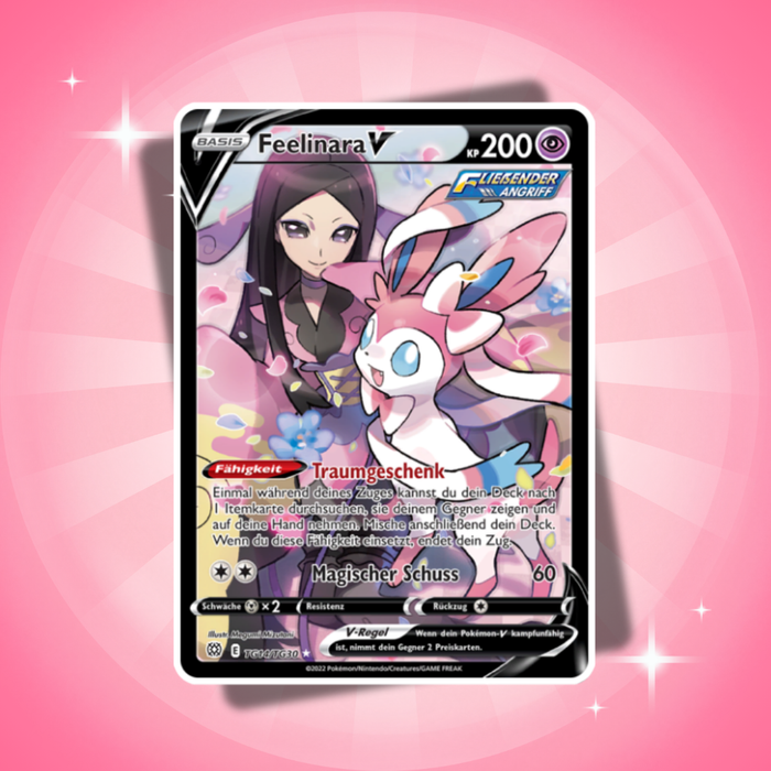 Pokémon V Heroes: Feelinara V Tin-Box Deutsch – 4 Booster + Holo-Promokarte