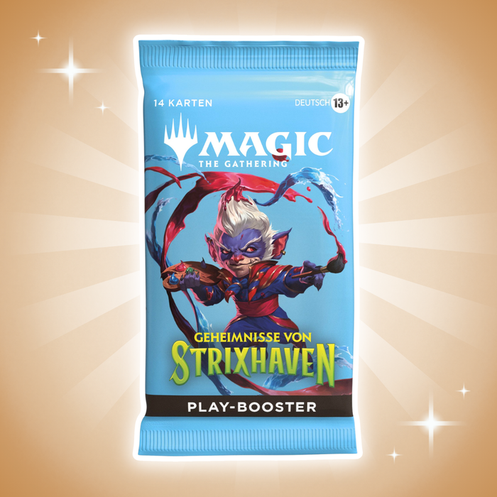 Magic: The Gathering Geheimnisse von Strixhaven Bundle Deutsch – 9 Boosterpacks, Promo Karte, Foil Länder & Zubehör, MTG Box