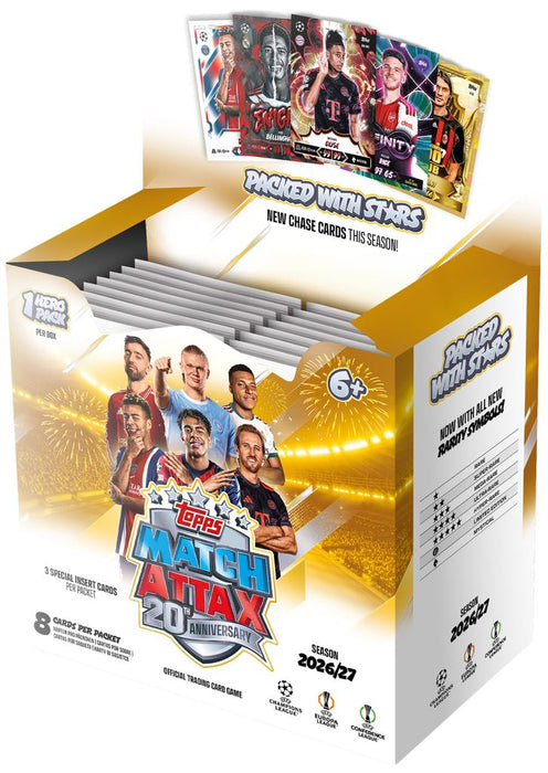 Topps UEFA Club Competitions Champions League Match Attax 2026/2027 – 36er Display mit Hero Pack