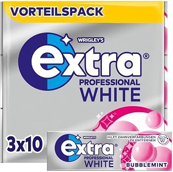 EXTRA Professional White Bubblemint 20 × 3 × 10 Dragees – Vorteilspack – 920 g