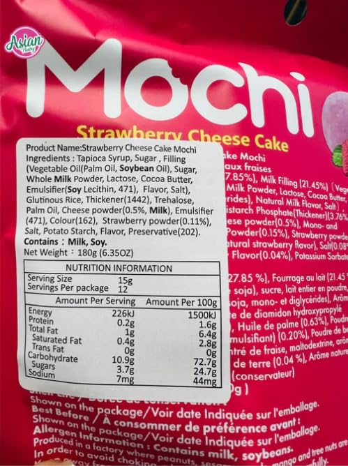 2er-Set Royal Family Mochi | Tiramisu und Crème & Strawberry Cheesecake | 2 x 120g | Weicher Reiskuchen mit cremiger Füllung | Perfekt als Dessert & Snack