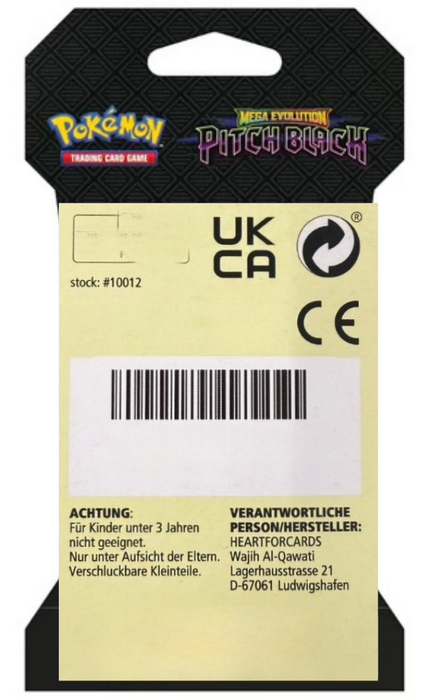 1x Pokémon Pitch Black Sleeved Booster Englisch – 1 Booster Pack mit 10 Karten