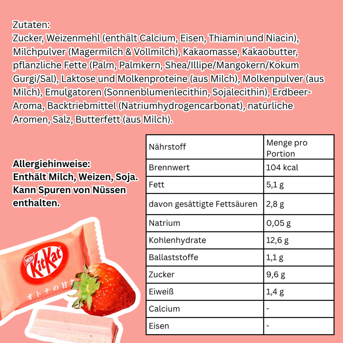 2x Kit Kat Mini Strawberry – Knusprige Schokoladen-Waffeln mit fruchtigem Erdbeer-Geschmack (2x81.2g)