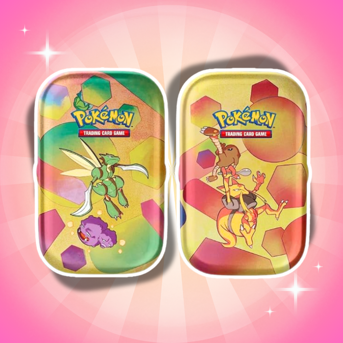 Pokémon Karmesin & Purpur 151 Mini Tin Display Deutsch – 10 Mini Tins mit je 2 Boosterpacks