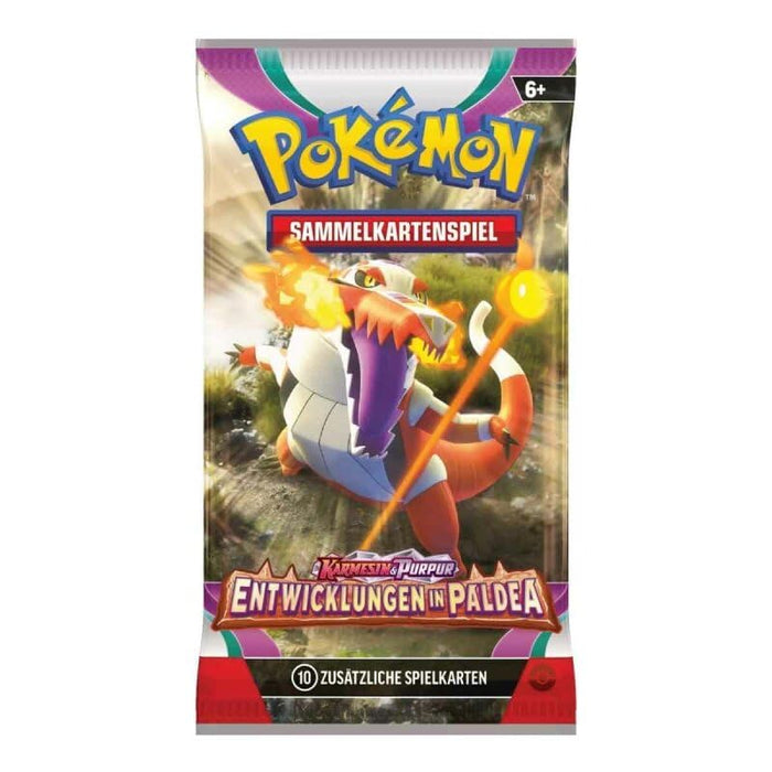 Pokémon TCG – Entwicklungen in Paldea (SV02) | Booster | Deutsch | 10 Karten