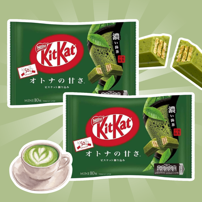 2x Kit Kat Mini Matcha – Knusprige Schokoladen-Waffeln mit feinem Matcha-Geschmack (2x81.2g)