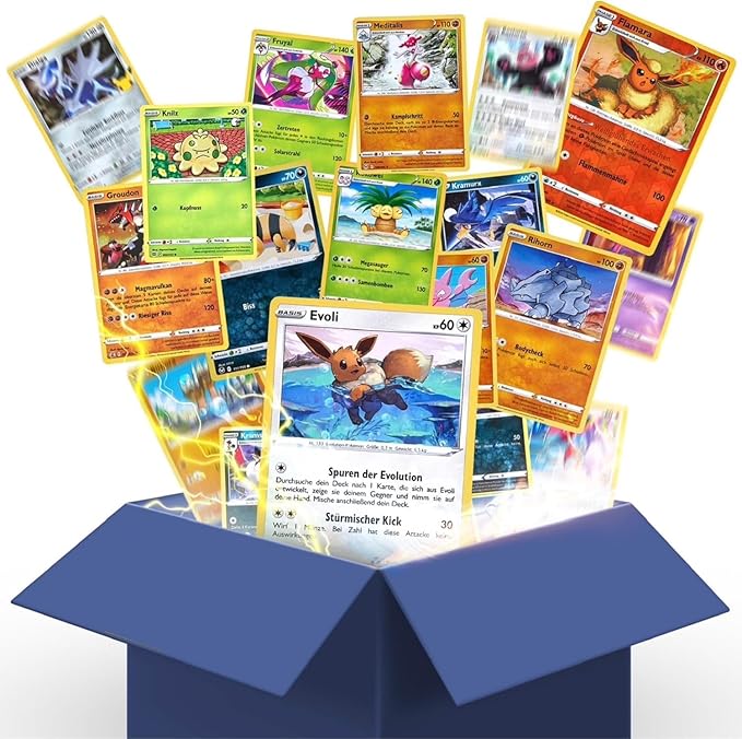 20 Original Italienische Pokémon-Karten – Verschiedene Motive | Mit 2 Glitzer-Holografischen Karten | Offizielles Trading Card Game (TCG) | Für Sammler & Fans