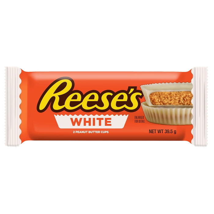 Reese’s Peanut Butter Cups White – 24 Stück (24 x 39,5 g) – Erdnussbutter in weißer Schokolade – Original amerikanischer Snack