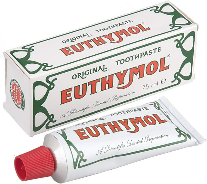 Thymol Zahnpasta - Fluoridfreie Original Vintage Toothpaste 75 ml - Perfekte Reinigung für Ihre Zähne - Antiseptische Rezeptur - Frischeerlebnis - Mundhygiene