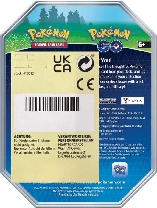 Pokémon GO Pikachu Tin-Box Deutsch – 4 Booster + 2 Holo-Karten + Sticker