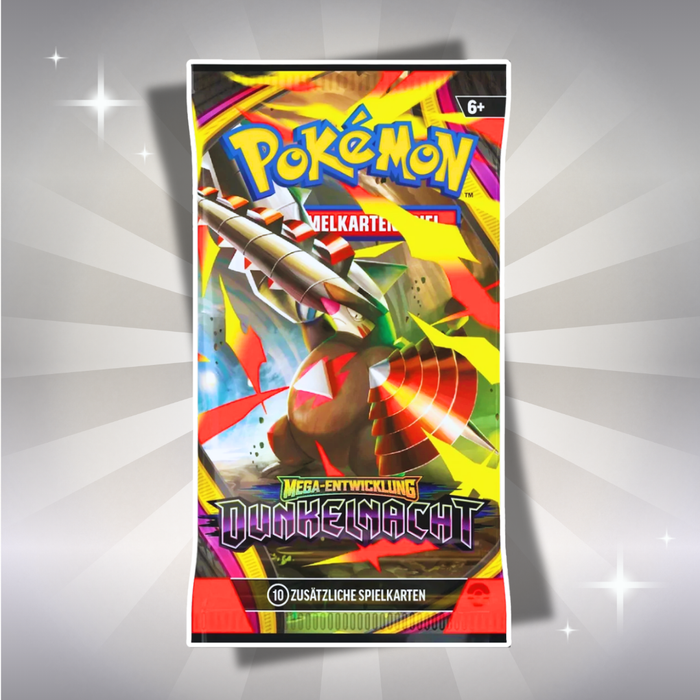 Pokémon Mega-Entwicklung: Dunkelnacht Top-Trainer-Box Deutsch – 9 Booster & Zarude Promokarte