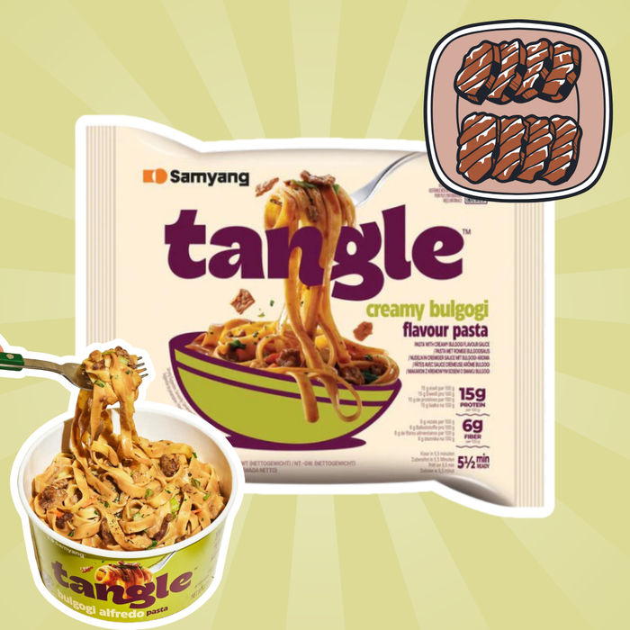 1x Samyang Ramen Tangle – Wähle deinen Geschmack: Garlic Oil Pasta | Chunky Tomato | Creamy Bulgogi | Mushroom