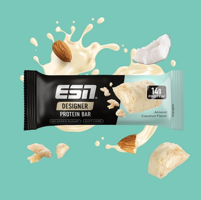 ESN Designer Protein Bar Almond Coconut – 12 x 45 g Proteinriegel mit Mandel & Kokos