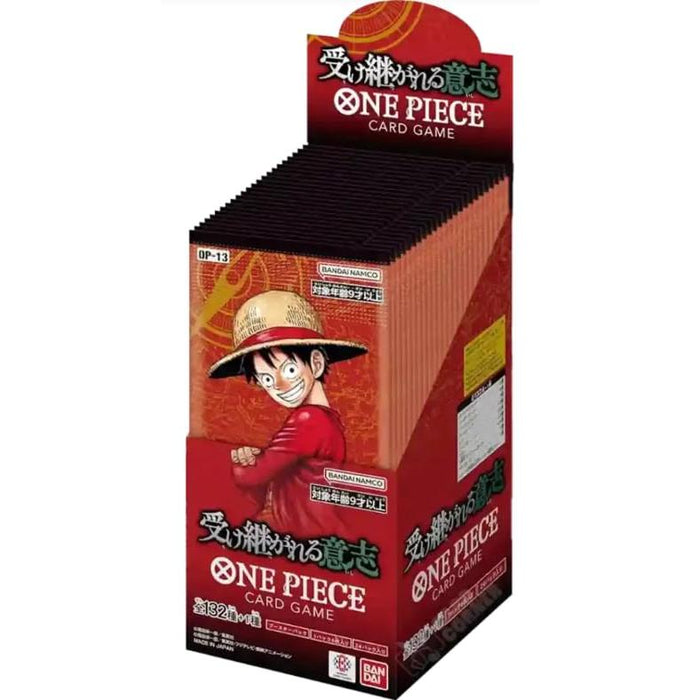 OP13 Carrying on His Will Display [Japanisch] ONE PlECE Card Game | 24 Booster à 6 Karten | Limitierte 3rd Anniversary Collection | Mit Heartforcards® Versandschutz