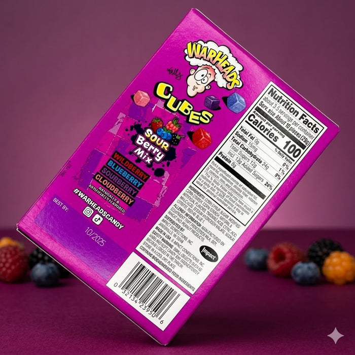 Warheads Sour Berry Mix Cubes (12er-Pack / 12x 99,22g)