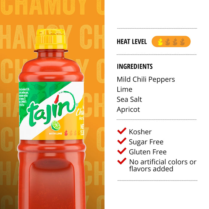 TAJIN Scharf-fruchtige Chamoysauce 455ml – Fruchtig und Würzig | Mexikanische Fruchtsauce für Snacks, Grill, und Rezepte