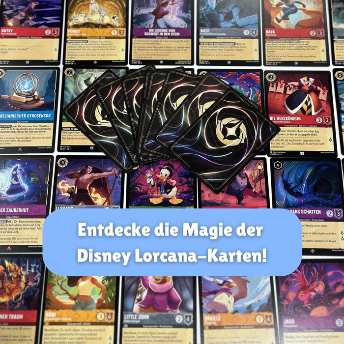 Disney Lorcana Set - 50 Deutsche Karten | Karten aus den aktuellsten Sets | Perfekt für Sammler & Einsteiger