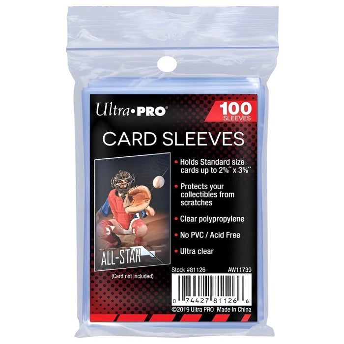 10x100 Ultra Pro Soft Sleeves - insgesamt 1000 UP Pro Hüllen - Geeignet für alle Sammelkartenspiele + Heartforcards® Versandschutz