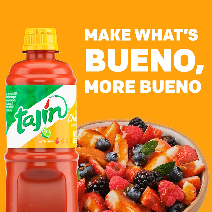TAJIN Scharf-fruchtige Chamoysauce 455ml – Fruchtig und Würzig | Mexikanische Fruchtsauce für Snacks, Grill, und Rezepte